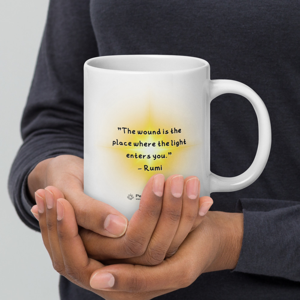 Rumi Quote Coffee Mug Gift Idea Wound Is The Place Where Light Enters You Inspirational Quotes Peaceful Horizon - Image 3