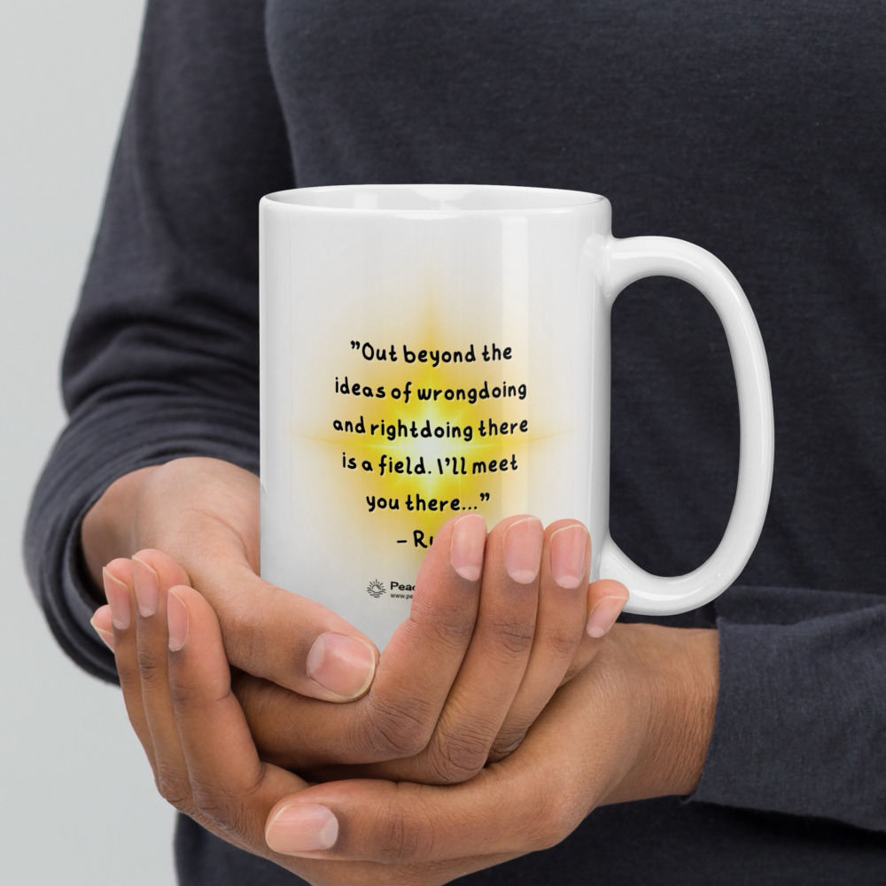 Rumi Quote Coffee Mug Gift Idea Beyond Ideas Wrongdoing Rightdoing Field Meet There Inspirational Quotes Peaceful Horizon - Image 2