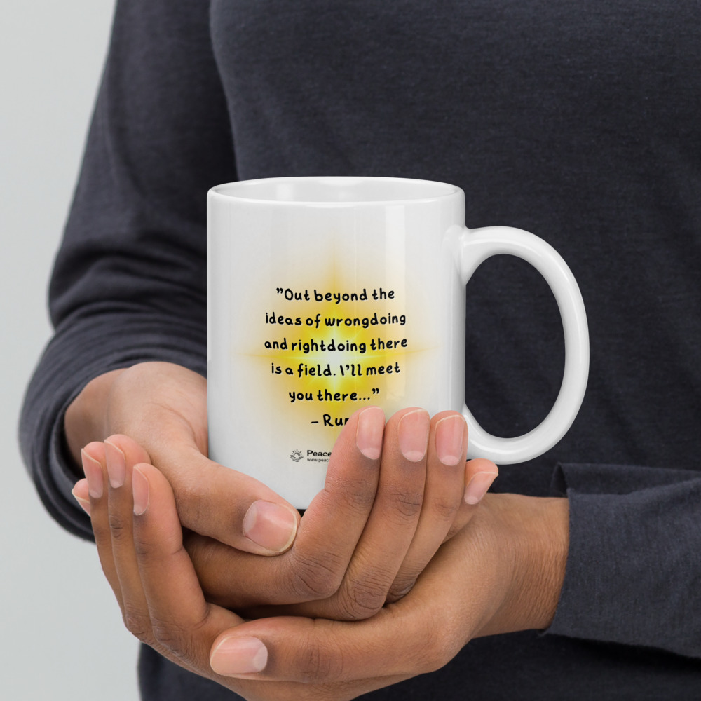 Rumi Quote Coffee Mug Gift Idea Beyond Ideas Wrongdoing Rightdoing Field Meet There Inspirational Quotes Peaceful Horizon