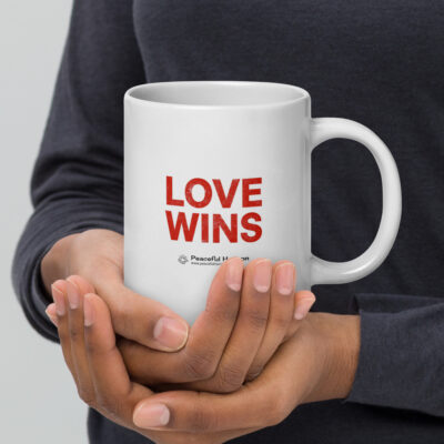Love Wins Coffee Mug Peaceful Horizon Peace Love Empathy Mugs